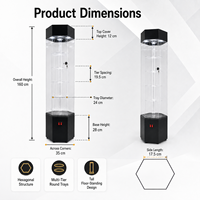 Vitrine rotative en acrylique sur pied avec plateau tournant à 360 degrés et éclairage LED pour les magasins de parfums et de bijoux
