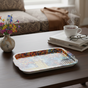 Bandeja Decorativa Rectangular de Metal Afremov Big Ban 215x316 mm con Asa, Origen Turquía, Modelo EF16201 de Kontensan - Product Image 3