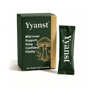 OEM/ODM Mezcla Orgánica de Infusión de Hongos para Mantener la Vitalidad y la Estabilidad, 10g*10 Sobres, Cartón Verde Oscuro, Potenciador Herbal Masculino - Product Image 1