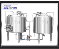 Équipement de brasserie micro-brasserie, cuve de brassage de bière de 300 l, 3 bbl, machine de brasserie
