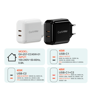 2024 nouveauté 45W Gan USBC chargeant 45W Gan USBC chargeant avec <span class=keywords><strong>le</strong></span> certificat CB CE ROSH charge sûre pour téléphone - Product Image 6
