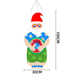 Drapeaux suspendus de noël père noël bonhomme de neige en forme d'arbre de noël tenture murale maison <span class=keywords><strong>porte</strong></span> <span class=keywords><strong>décoration</strong></span> de fête en plein air - Product Image 5