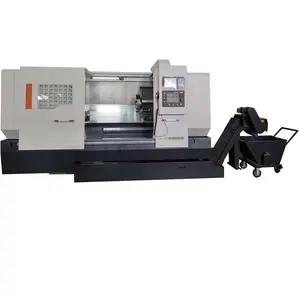 T45 CNC FANUC 2 축 자동 cnc 경사 침대 선반 mesin butut torno 헤비 듀티 커팅 터닝 밀링 머신 cnc 선반