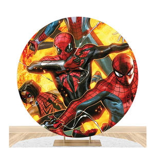 <span class=keywords><strong>2021</strong></span>สินค้าใหม่ที่กำหนดเองสีชมพูสีขาวสีฟ้าปกวงกลมกำมะหยี่วงกลมกำแพงฉากหลังงานแต่งงาน - Product Image 1