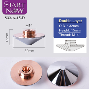 Startnow S32-A <span class=keywords><strong>Laser</strong></span> Vòi Phun Cho Trao Quyền <span class=keywords><strong>Raytools</strong></span> BT240 Sợi Máy Cắt Đầu OEM Hai Lớp 1.0 1.2 1.5 1.8 Tia <span class=keywords><strong>Laser</strong></span> Vòi Phun - Product Image 2