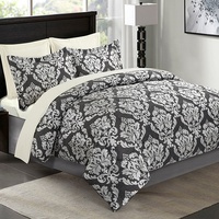 Ensemble de literie moderne personnalisé, draps de lit, ensemble de couette en jacquard floral en polyester, 3 pièces, pour la maison et l'hôtel