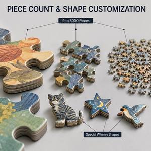Wholesale Custom Paper Cardboard Brain Game <b>Puzzles</b> 100 500 1000 Pieces Custom Jigsaw <b>Puzzle</b> for Adults Kids - Product Image 4