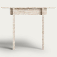 Table console haute pour salon en marbre naturel rouge Rosso Levanto de KUMUSI avec taille personnalisable
