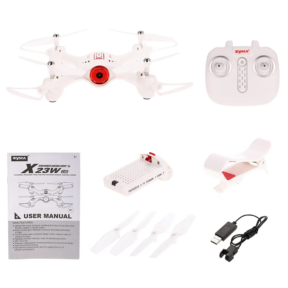 SYMA X23W Mini Drone With 720P HD Camera Altitude Hold Headless Mode Waypoint APP Control RC FPV Racing Drone Quadcopter