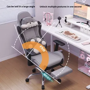 <span class=keywords><strong>Chaise</strong></span> de jeu pour e-sport, siège de streaming en direct, dossier réglable, inclinable, coulissant, en cuir, <span class=keywords><strong>chaise</strong></span> d'ordinateur confortable pour longues sessions assises - Product Image 5