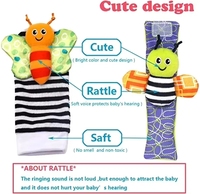 Hochet pour bébés, chaussettes et poignets, jouets pour le développement du cerveau, hochets pour nouveau-nés, garçons et filles