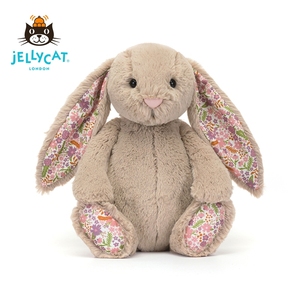 Muñeco de Conejo de Peluche Corto con Diseño Floral del Reino Unido, Juguete de Peluche Reconfortante de Algodón PP de 31cm-50cm, Juguete para Niños, Regalo de Año Nuevo con Peso - Product Image 5