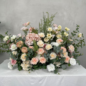 2025 mode mariage fleur Arrangement cérémonie de mariage allée fleur forêt allée fleur pour mariage entrée décoration - Product Image 1