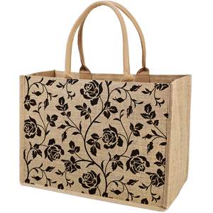 Sac d'épicerie de sacs fourre-tout en jute réutilisables et résistants - Product Image 3