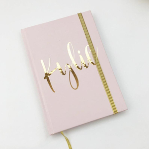 Journal en cuir avec feuille d'<span class=keywords><strong>or</strong></span> personnalisée Carnet en cuir Carnet unique Journal vintage - Product Image 1