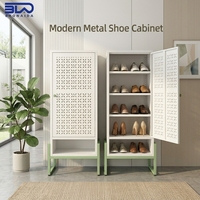 Meuble à chaussures en acier de haute qualité sur mesure pour la maison, pour le couloir et l'entrée, avec support ODM/OEM