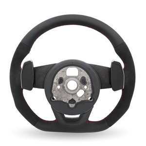 Volant plat personnalisé en Alcantara pour <span class=keywords><strong>Audi</strong></span> A1 A3 A4 S4 A6 A7 C7 RS5 Q5 S5 B9 SQ7 B6 8T <span class=keywords><strong>R8</strong></span> - Product Image 5