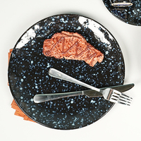 Vaisselle en porcelaine irrégulière en céramique réactive d'expédition rapide ensemble d'assiettes et de bols en céramique