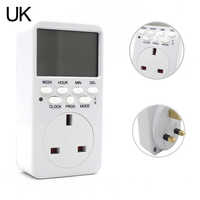 Temporizador electrónico de 24h, temporizador de Cocina Digital programable de 220V, UE, Reino Unido, EE. UU., enchufe de temporizador de campana escolar