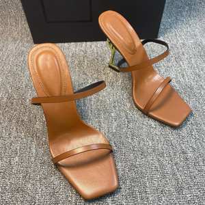 Zapatos de Plataforma de Metal y Material de Alta Calidad, Elegantes y de Lujo, Zapatos de Plataforma con Punta Abierta para Verano - Product Image 6