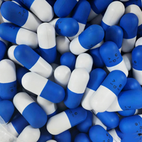 Balle anti-stress personnalisée en forme de pilule avec logo, en mousse PU, pour cadeaux promotionnels médicaux et pharmaceutiques