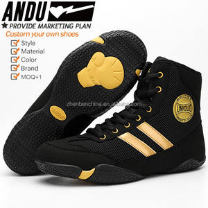Personalizado Moda Profesional Gimnasio Deporte Entrenamiento Zapatos DE LUCHA Hombres Mujeres Zapatos de boxeo Botas Diseño de logotipo personalizado - Product Image 1