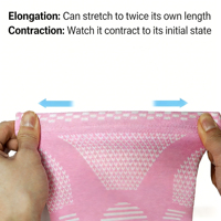 Genouillère de compression sportive en nylon tricoté 3D élastique pour soulager la douleur au genou