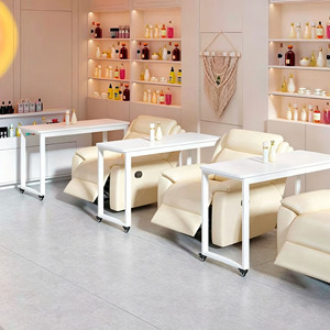 Mesa de Manicura Móvil con Ruedas, Mesa de Uñas Moderna y Extraíble para Salón de Belleza - Product Image 5
