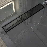 Desagüe de Piso Lineal 2 en 1 de Acero Inoxidable Rectangular Comercial con Inserto para Azulejos para Baño y Cocina, Desagüe de Piso Invisible