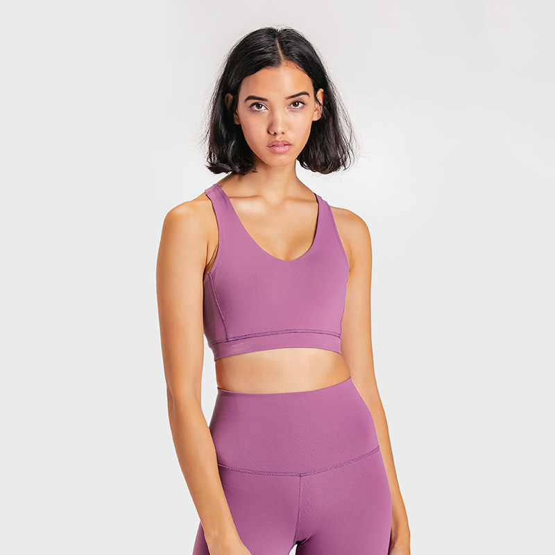 Custom High Quality Women's Fitness Yoga Wear Set Sports Bra With Matching Yoga Top For Athletic Workouts