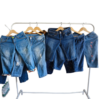 Vente en gros de ballots de vêtements d'occasion 19kg 38kg, shorts en jean vintage d'été pour femmes
