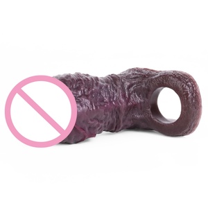 Funda de Silicona para Pene con Anillo para Retrasar la Eyaculación, Juguete Sexual Masculino para Adultos, Modelo OS-AHJ5024 - Product Image 2