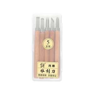 Juego de cuchillos para tallar hojas SK2 bien formadas de 5 uds con caja de plástico - Product Image 3