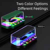 Haut-parleur auxiliaire Z6 avec boîtier en verre et plastique, étanche, subwoofer puissant, pour jeux et usage domestique, éclairage LED RGB, commande vocale