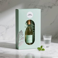 Boîte d'emballage de luxe en carton rigide pour vin et soda, couleurs personnalisables, logo, fermeture magnétique, matériaux recyclés, gaufrage personnalisé