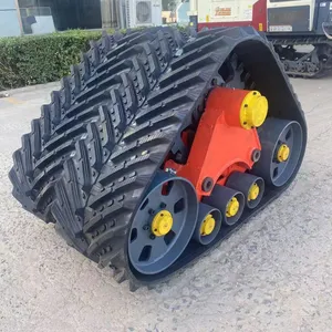 Triangular rubber track chassis tracked undercarriage for corn harvester agriculture tractor use