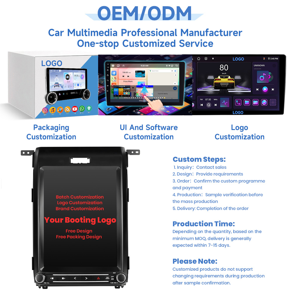 Hikity for Ford F150 12.1" TS10 Car Radio 8 Core Android Car Stereo 4+64GB Carplay Android Auto 4G WiFi DSP GPS BT AM/FM/RDS OEM