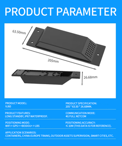 Tuổi thọ pin dài xe Car GPS thông minh Tracker Thiết bị theo dõi <span class=keywords><strong>Hidden</strong></span> container VJ60-SEA - Product Image 5