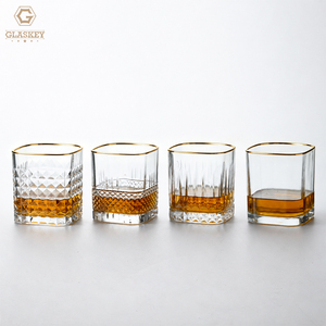 Verre à whisky carré pour hommes, base lourde, cristal transparent, pour whisky, <span class=keywords><strong>bourbon</strong></span>, bière, liqueurs et spiritueux - Product Image 4