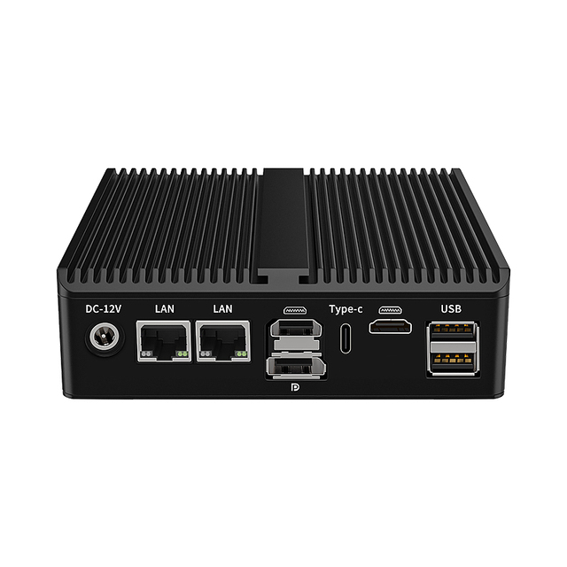 BKHD Fanless 4*Display 2*LAN 2*COM RS485 Industrial Mini PC G30S N100 Desktop IPC Firewall Router Pfsense Ubuntu Centos Win10