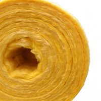 Rollo de Aislamiento Térmico de Lana de Vidrio Hidrófuga de Ancho Personalizado, Manta de Fibra de Vidrio Antimoho para Techos de Almacenamiento en Frío Exteriores