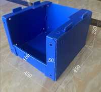 Bacs de rangement en entrepôt Bacs de cueillette Coreflute Bin Cueillette de vêtements personnalisés Boîtes en plastique ondulé empilables