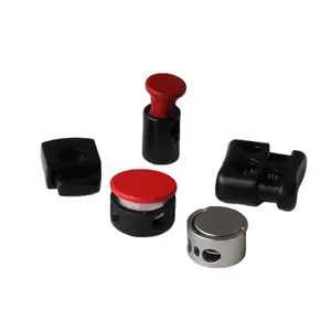 Lỗ dây Stopper Snap Stopper dây Stopper kết thúc kim loại kẽm hợp kim chuỗi mùa xuân nóng bán 4/2 vẽ dây khóa điều chỉnh màu đen