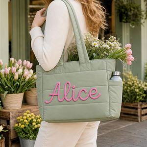 Bolsa de Mano Acolchada Personalizada, Bolsa de Dama de Honor con Nombre Personalizado, Regalo para Despedida de Soltera, Recuerdo de Boda, Bolsa de Viaje para Mujer - Product Image 5