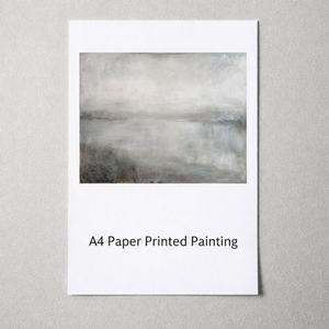 Toile imprimée format A4, nature morte abstraite dessinée à la main, style Wabi Sabi, art mural pour hôtel, texture 3D faite à la main, peinture acrylique minimaliste - Product Image 3