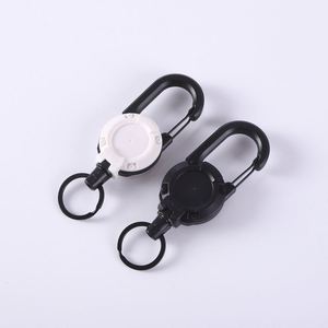 Breloque de sac d'escalade d'extérieur, petite mousquetelle rotative, laisse de porte-clés rétractable, porte-clés en câble d'acier, accessoires en fil métallique - Product Image 1