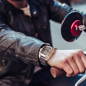 Relojes mecánicos NORTH EDGE para hombre, reloj automático con esqueleto de acero inoxidable para hombre, resistente al agua hasta 100M, movimiento Seagull, Space X - Product Image 2