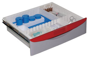 अस्पताल रोगी कमरे के फर्नीचर एब्स 5 दराज दवाओं आपातकालीन नर्सिंग कार्ट चिकित्सा एनेस्थीसिया उपचार ट्रॉली - Product Image 4