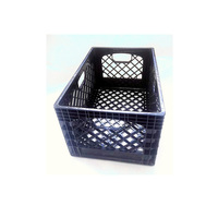24QT Heavy Duty Pliable Empilable Pliable en Plastique Légumes Fruit Bière Easy-Grip Handles Caisse à Lait avec Couvercle en Plastique