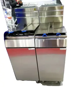 Commercial 25L double basket gas chips frying machine for fast food restaurant